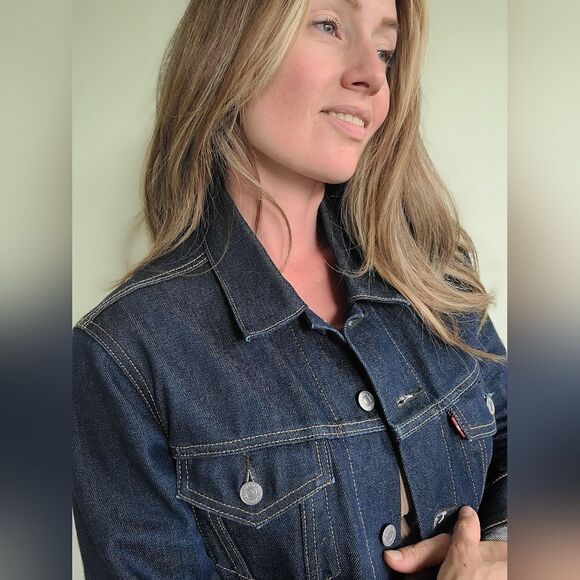 Levi's Dark Blue Denim Jacket - Picture 3 of 9